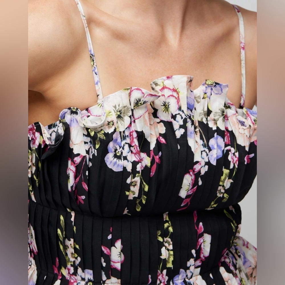 WHBM Floral Ruffle Bustier - Picture 3 of 10